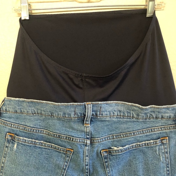 Abercrombie & Fitch The Dad Short Maternity Denim Distressed OverThe Belly 30/10 - Picture 5 of 11